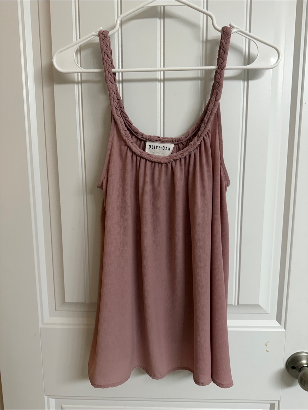 Olive & Oak Dusty Mauve Braided-Strap Tank